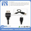 Novo curto USB 2.0 Um macho para mini 5Pin B Dados Cabo de carregamento Cabo conector adaptador